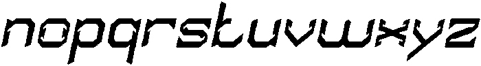 HYPER SYSTEM Italic otf (400) Font LOWERCASE
