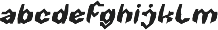 Hybrid Robot Italic otf (400) Font LOWERCASE