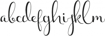 Hydrangea Script otf (400) Font LOWERCASE