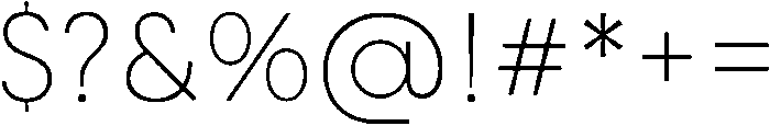 Hyperion Thin otf (100) Font OTHER CHARS