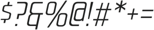 Hyperspace Race Condensed Light Italic otf (300) Font OTHER CHARS
