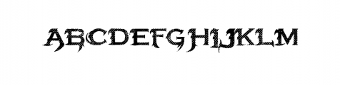 Hyphothesis Grunge.ttf Font UPPERCASE