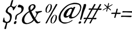 Hyldemoer Italic Font OTHER CHARS