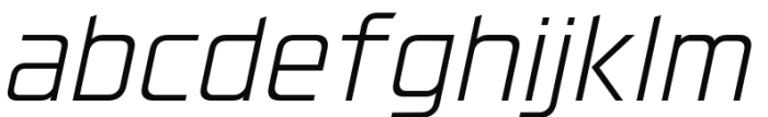 Hyperspace Race Light Italic Font LOWERCASE