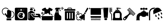 Hygiene Icons Font UPPERCASE