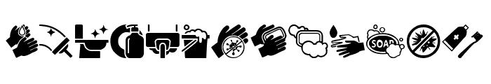 Hygiene Icons Font LOWERCASE