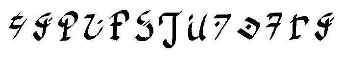 Hylian Alphabet Regular Font UPPERCASE