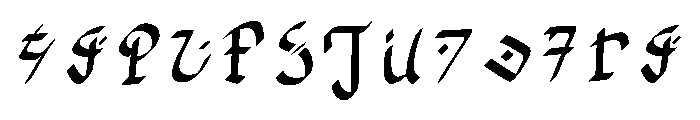 Hylian Alphabet Regular Font LOWERCASE