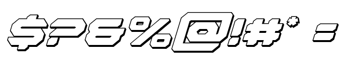 Hyper Viper 3D Italic Font OTHER CHARS
