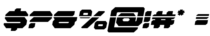 Hyper Viper Laser Semi-Italic Font OTHER CHARS