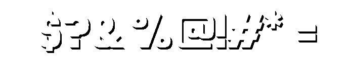 HyperSuperRegular3D Font OTHER CHARS