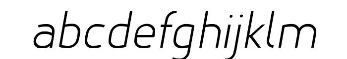 Hyperjump Light Oblique Font LOWERCASE