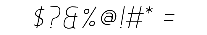 Hyperjump-ThinOblique Font OTHER CHARS
