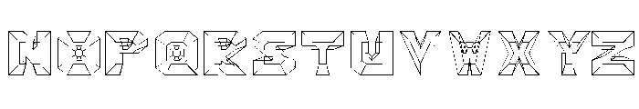 Hypertext 4D Font LOWERCASE