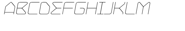 Hydrogen Light Italic Font UPPERCASE