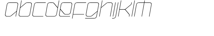 Hydrogen Light Italic Font LOWERCASE