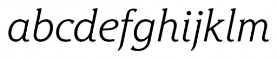Hybrid Light Italic Font LOWERCASE