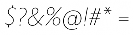Hypatia Sans Pro Extra Light Italic Font OTHER CHARS
