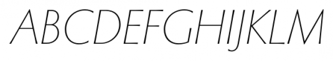 Hypatia Sans Pro Extra Light Italic Font UPPERCASE