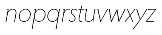 Hypatia Sans Pro Extra Light Italic Font LOWERCASE