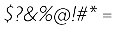 Hypatia Sans Pro Light Italic Font OTHER CHARS