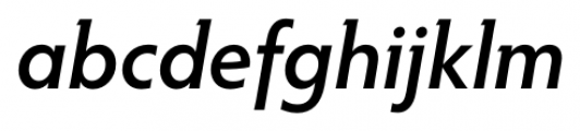 Hypatia Sans Pro Semi Bold Italic Font LOWERCASE