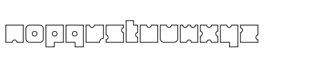 HY Mayten Outline Font LOWERCASE