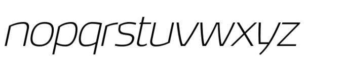 Hybrea Extra Light Italic Font LOWERCASE