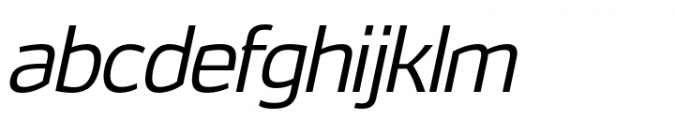 Hybrea Light Italic Font LOWERCASE