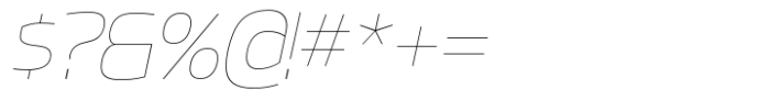 Hybrea Thin Italic Font OTHER CHARS