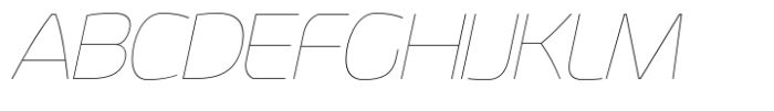 Hybrea Thin Italic Font UPPERCASE