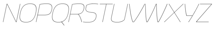 Hybrea Thin Italic Font UPPERCASE