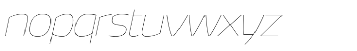 Hybrea Thin Italic Font LOWERCASE