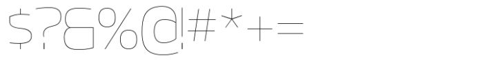Hybrea Thin Font OTHER CHARS