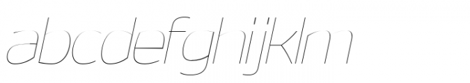 Hybrea Ultra Light Italic Font LOWERCASE