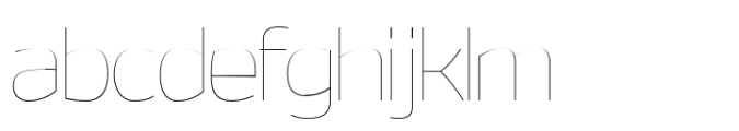 Hybrea Ultra Light Font LOWERCASE