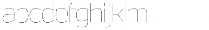Hybrea UltraLight Font LOWERCASE