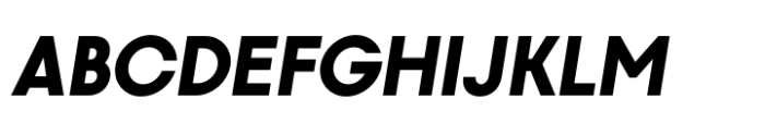 Hygge Sans Black Oblique Font UPPERCASE