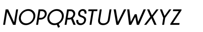 Hygge Sans Demi Bold Oblique Font UPPERCASE