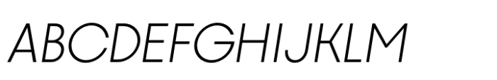 Hygge Sans Light Oblique Font UPPERCASE