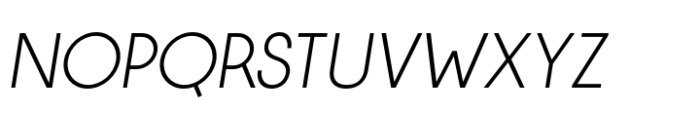 Hygge Sans Light Oblique Font UPPERCASE