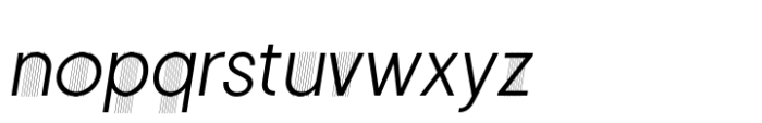Hygge Sans Oblique Demo Font LOWERCASE