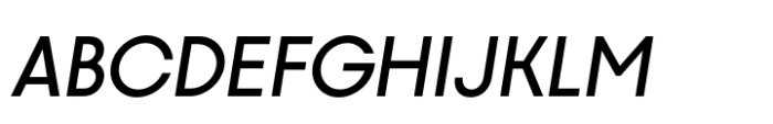 Hygge Sans Semi Bold Oblique Font UPPERCASE