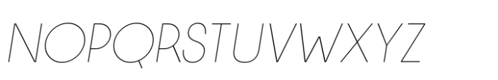 Hygge Sans Thin Oblique Font UPPERCASE