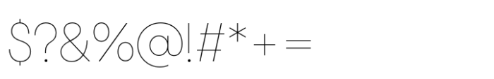 Hygge Sans Thin Font OTHER CHARS