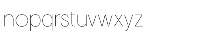 Hygge Sans Thin Font LOWERCASE
