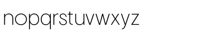 Hygge Sans Ultra Light Font LOWERCASE