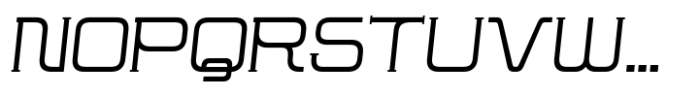 Hymlen Regular-Ext-Italic Font UPPERCASE