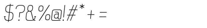 Hymlen Thin-Cond-Italic Font OTHER CHARS