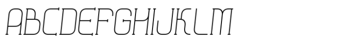 Hymlen Thin-Cond-Italic Font UPPERCASE